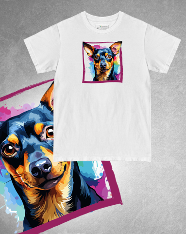 TRICOURI CÂINI "COLOURFUL" - Tricou Miniature Pinscher