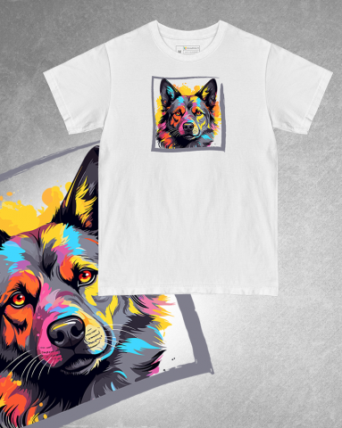 TRICOURI CÂINI "COLOURFUL" - Tricou Norwegian Elkhound