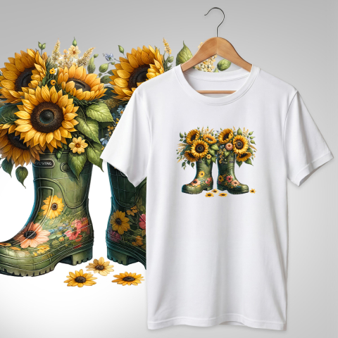 TRICOURI PAPUCI SI FLORI - TRICOU PAPUCI CU FLORI