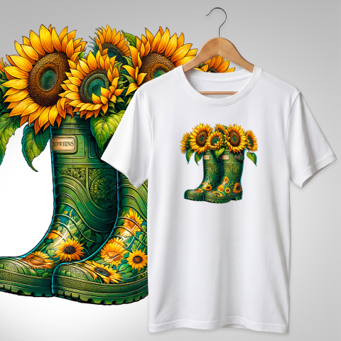 TRICOURI PAPUCI SI FLORI - TRICOU PAPUCI CU FLORI