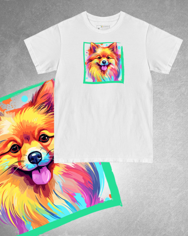 TRICOURI CÂINI "COLOURFUL" - Tricou Pomeranian