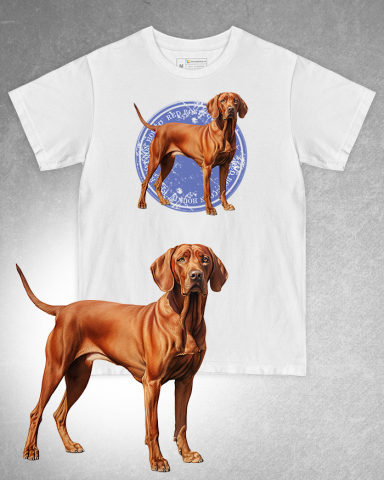 TRICOURI CU CÂINI - Tricou alb damă. Tricou alb bărbați. Tricou personalizat. Tricou bumbac 100%. Tricou Redbone Coonhound