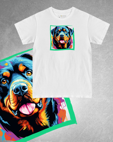 TRICOURI CÂINI "COLOURFUL" - Tricou Rottweiler