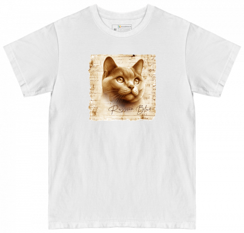 TRICOURI PISICI "VINTAGE" - Tricou Russian Blue