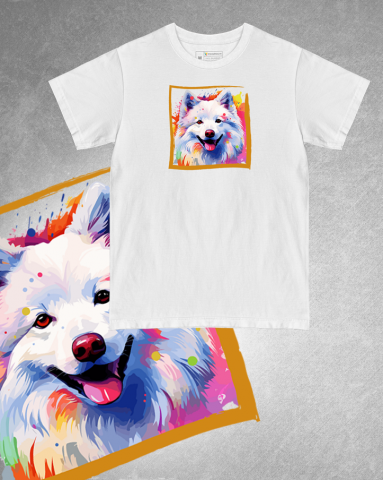TRICOURI CÂINI "COLOURFUL" - Tricou Samoyed