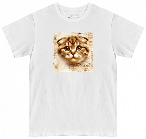 TRICOURI PISICI "VINTAGE" - Tricou Scottish Fold