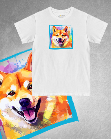 TRICOURI CÂINI "COLOURFUL" - Tricou Shiba Inu