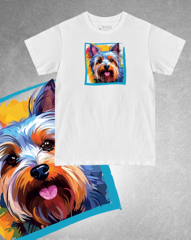 TRICOURI CÂINI "COLOURFUL" - Tricou Yorkshire Terrier