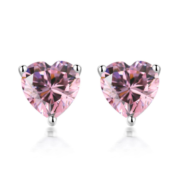 Cercei inimă argint 925 cu zirconiu [1]