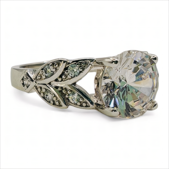 Inel din argint 925 cu piatră mare din zirconiu [2]