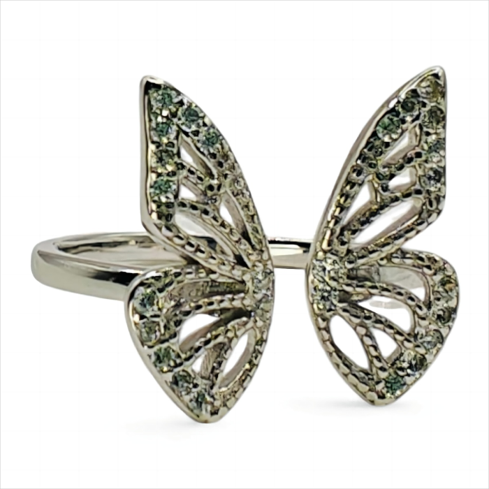 Inel fluture din argint 925 cu zirconiu [2]