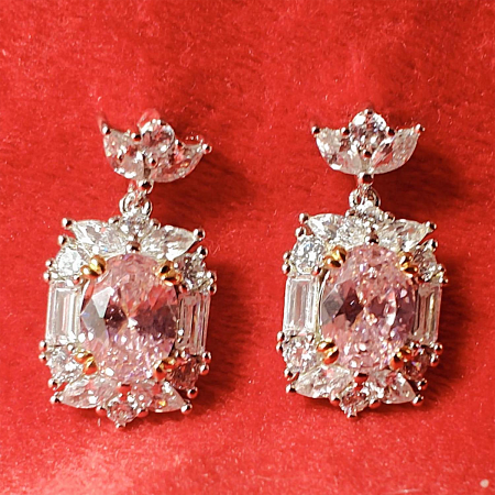 Cercei argint 925 cu piatră ovală din zirconiu [5]