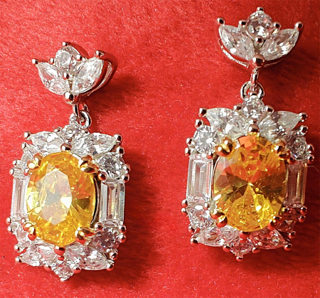 Cercei argint 925 cu piatră ovală din zirconiu [6]