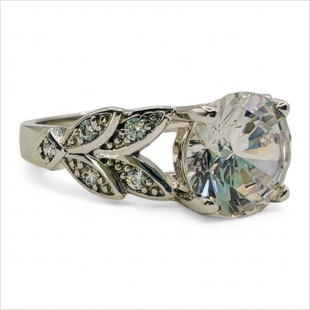 Inel din argint 925 cu piatră mare din zirconiu [1]