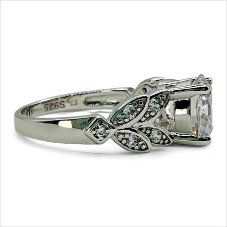 Inel din argint 925 cu piatră mare din zirconiu [2]