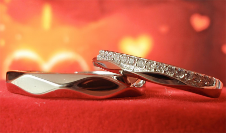 Inele ajustabile pentru cupluri - Set inele de cuplu ajustabile din argint 925 – model ea & el