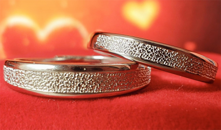 Inele ajustabile pentru cupluri - Set inele cuplu din argint 925 – model texturat, ajustabile