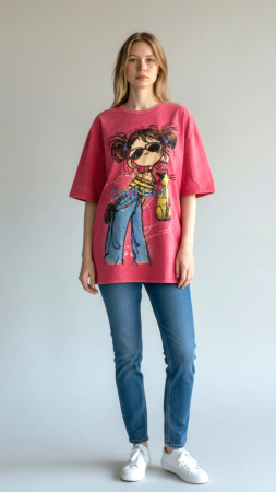 Tricou dama oversized Cool Girl [0]