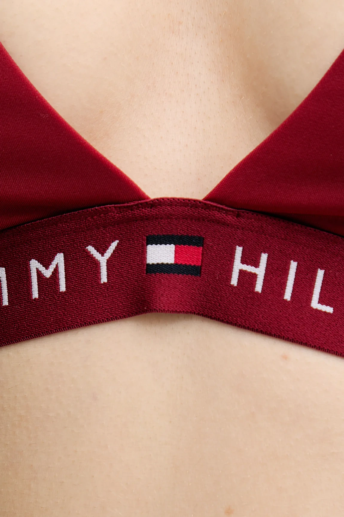 Costum de baie dama, Tommy Hilfiger, Set doua piese, Roșu, Banda Logo [5]