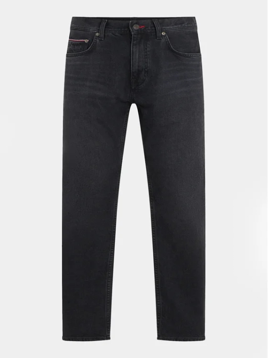 Blugi Barbati, Tommy Hilfiger, Negru, Regular Fit, Logo [1]