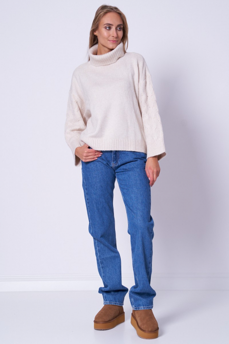 Blugi Dama, Calvin Klein, Cu talie medie, Albastru [3]