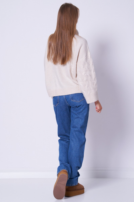 Blugi Dama, Calvin Klein, Cu talie medie, Albastru [2]