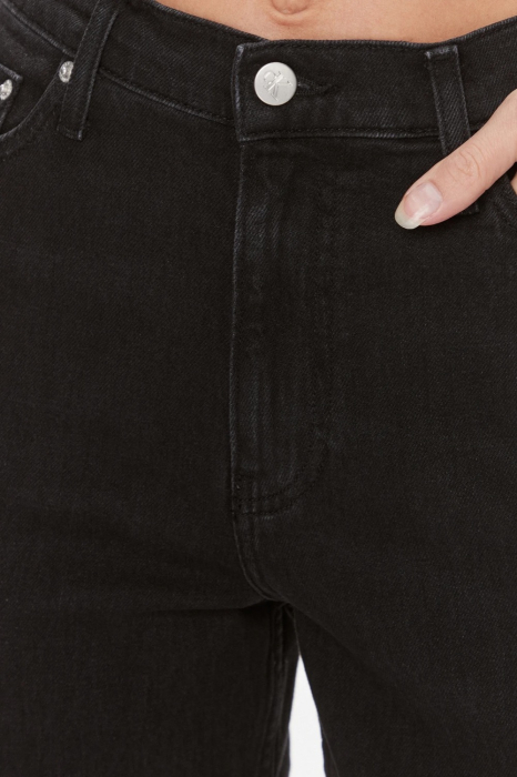 Blugi Dama, Calvin Klein Jeans, Denim, Negru, Mom Fit, Talie Inalta [5]