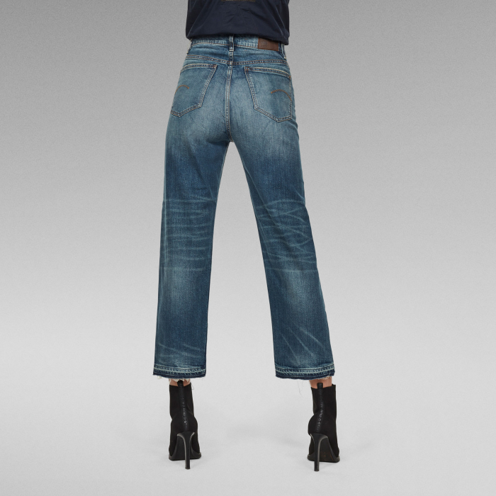 Blugi Dama, G-Star Raw, Talie înaltă si scurți la glezne, Bumbac organic [2]