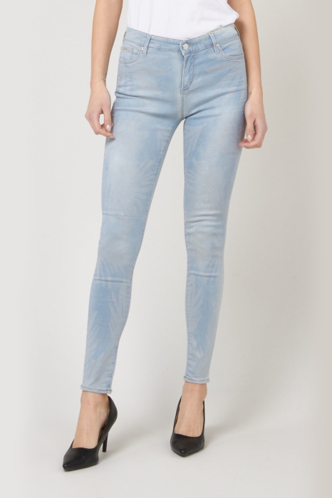 Blugi Dama, GAS, Albastru Deschis, Denim, Imprimeu Floral [1]