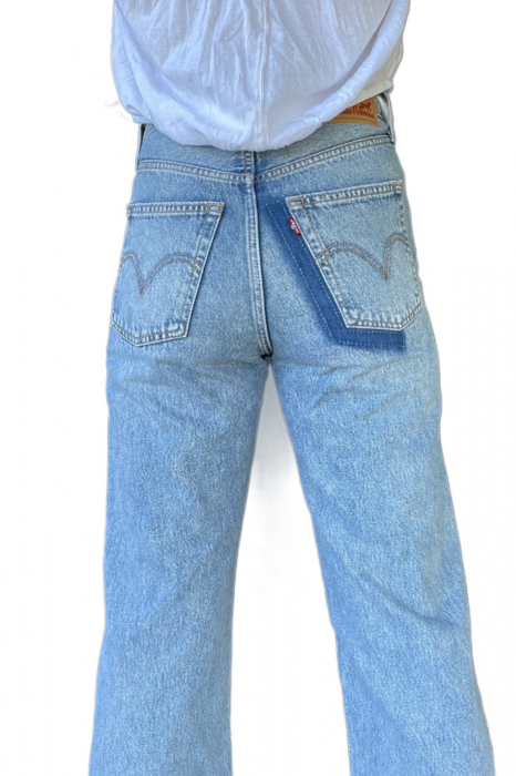 Blugi Dama, Levi's, Talie înaltă, Subțire pe sold si coapse, Pana la glezne, Albastru [6]