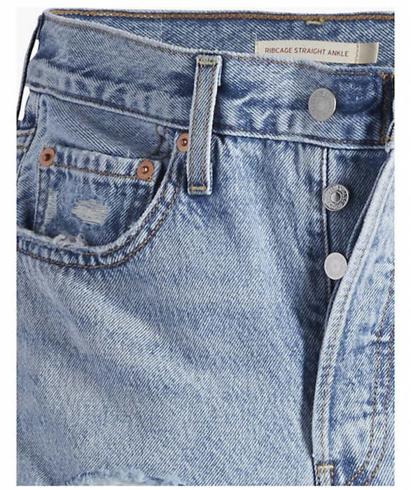 Blugi Dama, Levi's, Talie înaltă, Subțire pe sold si coapse, Pana la glezne, Albastru [7]