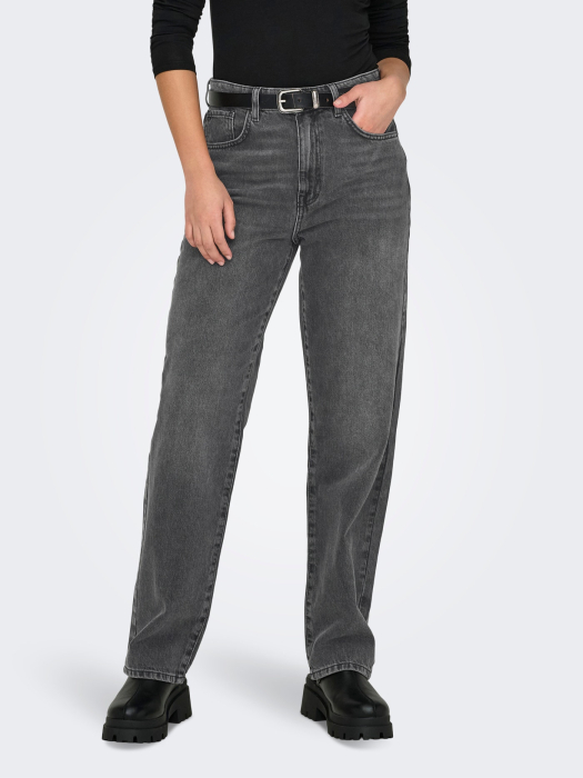 Blugi Dama, Only, Gri, Straight Fit [2]