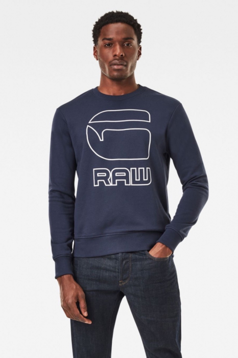Bluza Bărbați, G-Star Raw, Albastru închis, Bumbac, S [2]