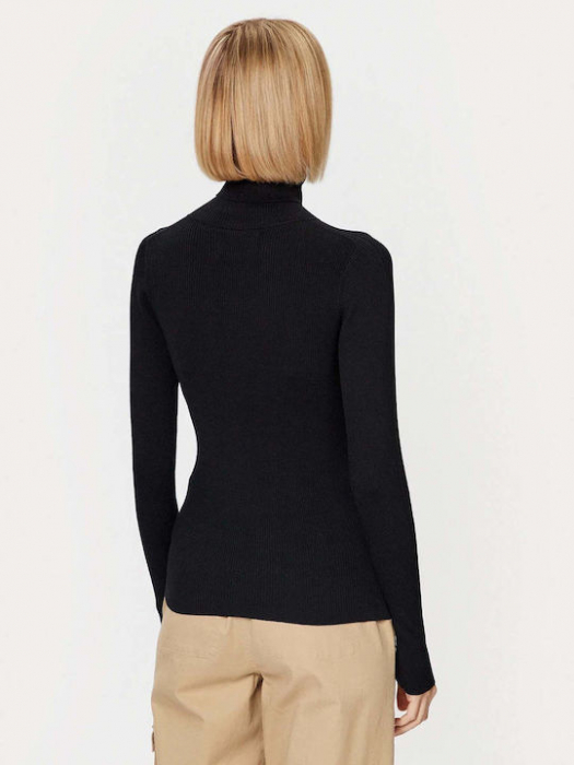 Bluza Dama, Calvin Klein, Guler Înalt, Negru, S INTL [2]