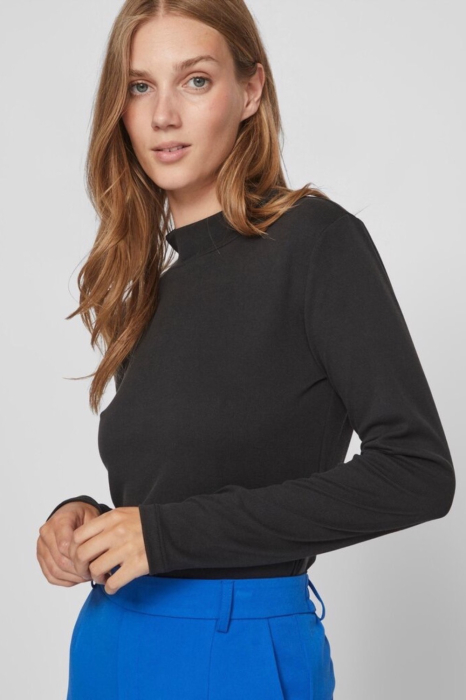 Bluza Dama, Vila, Negru, Guler ridicat [4]