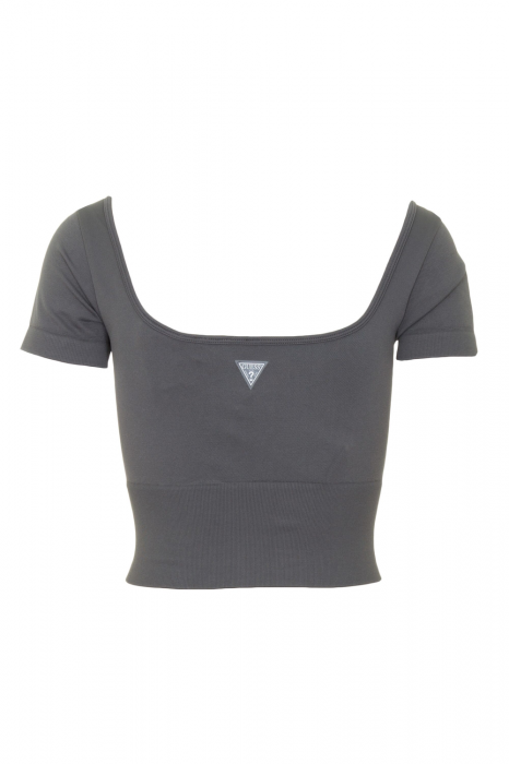 Bustiera cu logo pentru fitness, Guess, Gri închis [7]