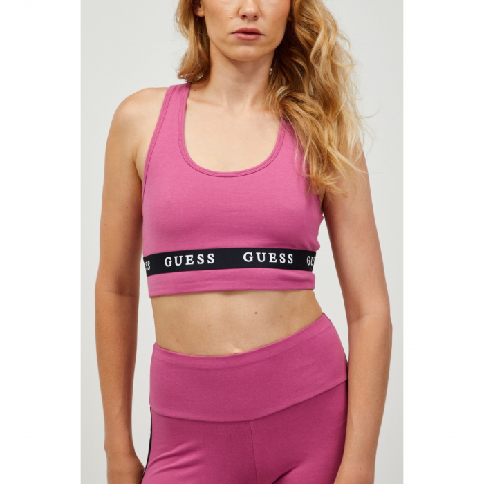Bustiera sport dama, Guess, Top, Banda Logo, Roz, S [1]
