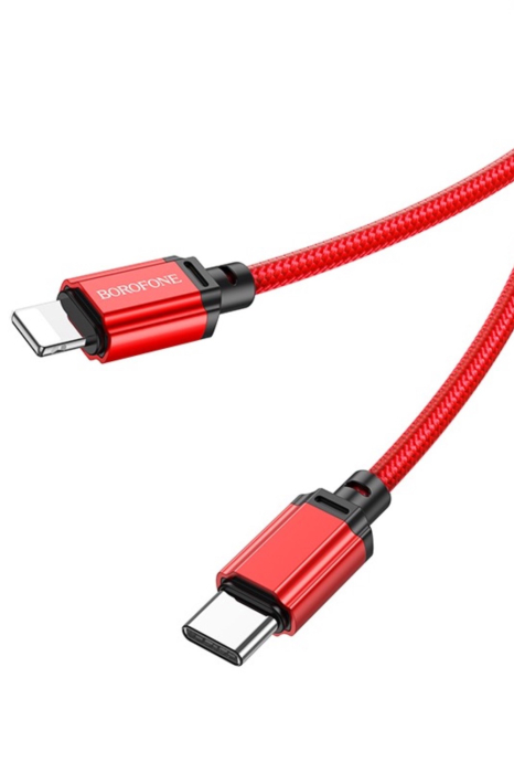 Cablu Date, Borofone, BX87 Sharp - USB Tip C la Lightning - PD 20W, 1 Metru, Roșu [2]