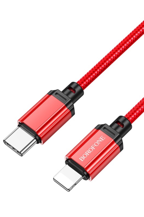 Cablu Date, Borofone, BX87 Sharp - USB Tip C la Lightning - PD 20W, 1 Metru, Roșu [3]