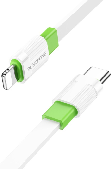 Cablu Date, Borofone, BX89 Uniune - USB TIP C La Lightning - PD 20W, 1 Metru, Alb-Verde [2]