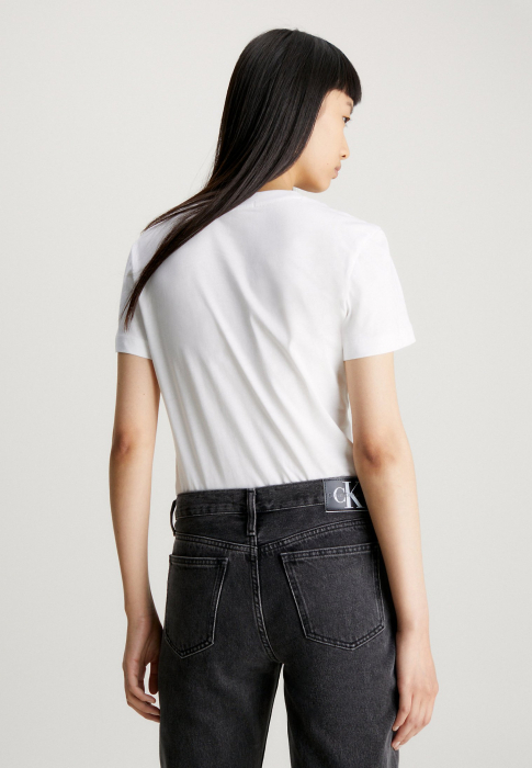 Calvin Klein Jeans, Tricou Dama, De bumbac, Cu decolteu la baza gatului [3]