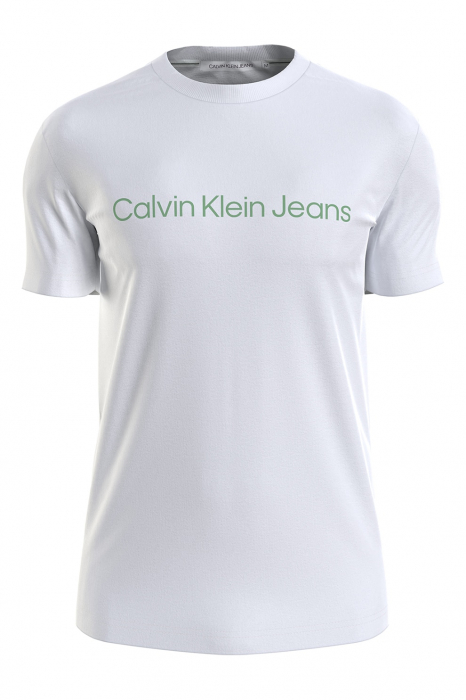 CALVIN KLEIN JEANS, Tricou Bărbați, Slim fit cu imprimeu logo, Alb, Bumbac [1]