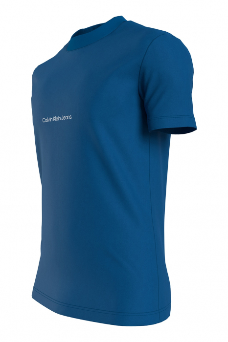 Calvin Klein Jeans, Tricou slim fit din amestec de bumbac organic, Albastru [3]