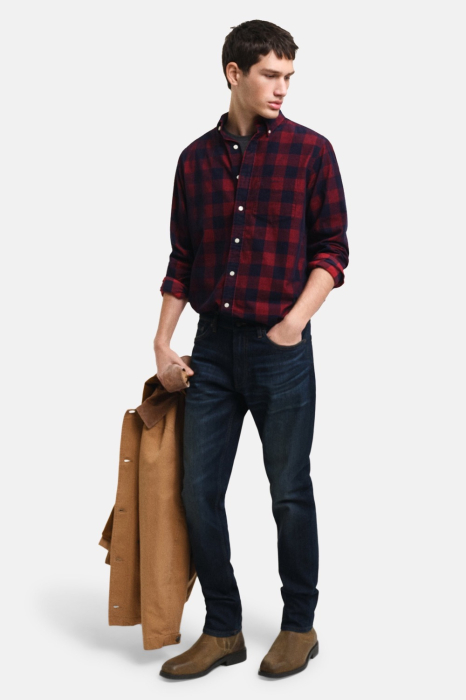 Camasa Barbati, Gant, Rosu de Burgundia, Bumbac [4]