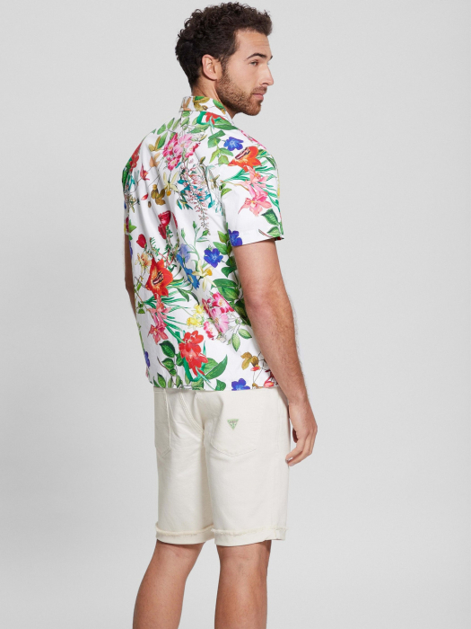 Camasa Barbati, Guess, Patern floral, Mânecă scurta, Bumbac [3]