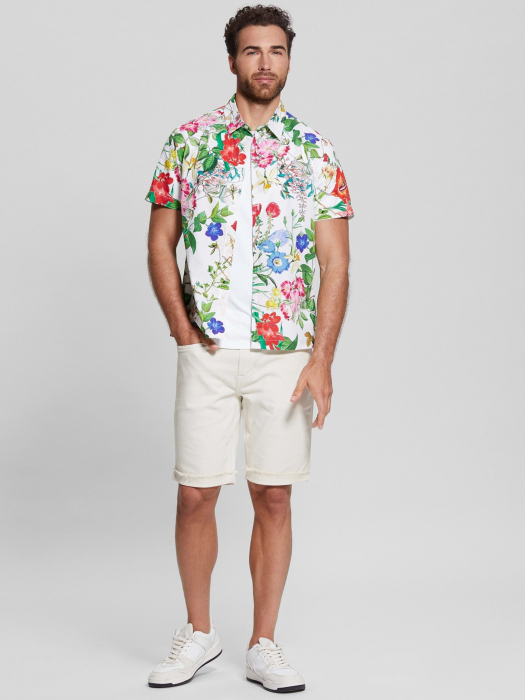 Camasa Barbati, Guess, Patern floral, Mânecă scurta, Bumbac [5]
