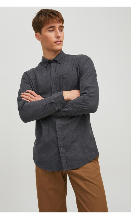 Camasa Barbati, Jack & Jones, Gri Inchis, Slim [4]