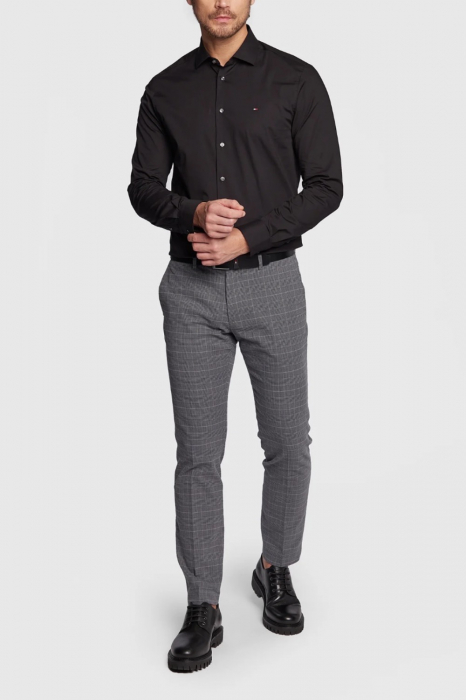 Camasa Barbati, Tommy Hilfiger, Bumbac, Slim Fit, Negru [5]