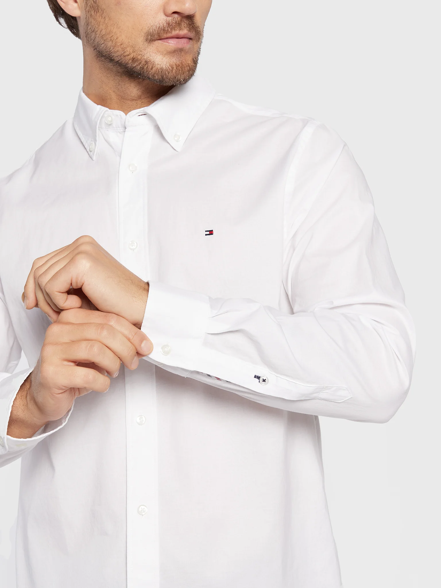 Camasa Barbati, Tommy Hilfiger, Regular Fit, Logo brodat, Bumbac [4]