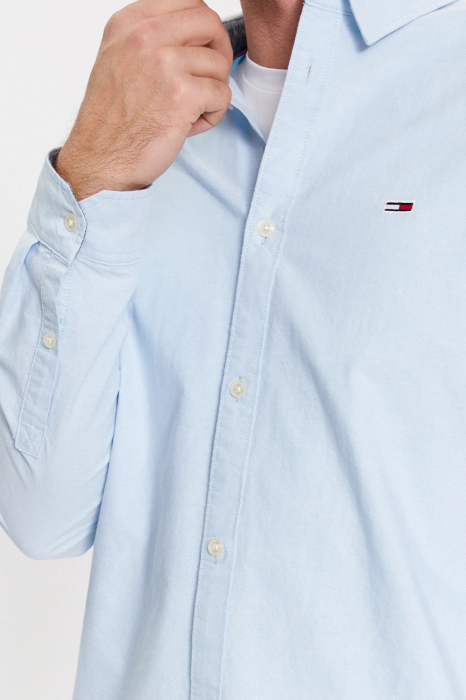 Camasa Barbati, Tommy Jeans, Classic Fit, Bumbac, Albastru deschis [4]